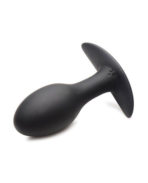 Curve Toys Rooster Rumbler Vibrating Silicone Anal Plug Large - Black - LUST Depot