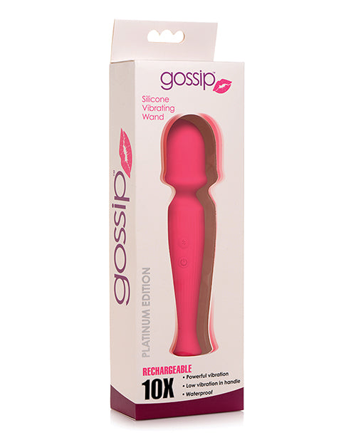 Curve Novelties Gossip Silicone Vibrating Wand 10x - Magenta - LUST Depot