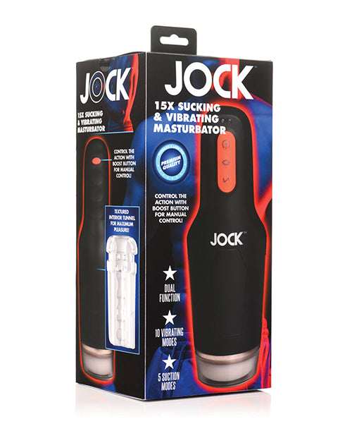 Curve Toys Jock 15x Sucking & Vibrating Masturbator - LUST Depot