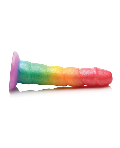 Curve Toys Simply Sweet 6.5" Swirl Rainbow Dildo - LUST Depot