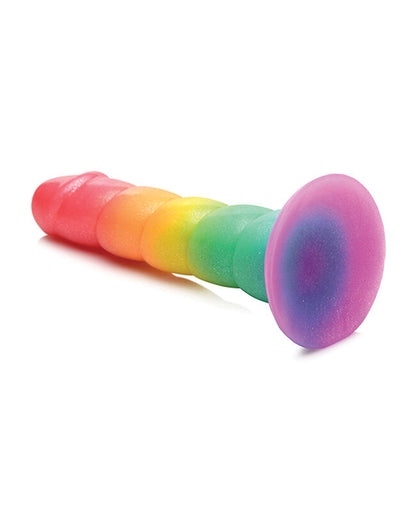 Curve Toys Simply Sweet 6.5" Swirl Rainbow Dildo - LUST Depot