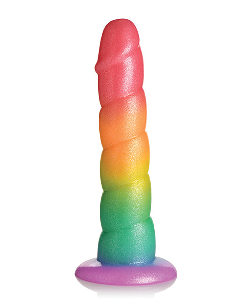 Curve Toys Simply Sweet 6.5" Swirl Rainbow Dildo - LUST Depot