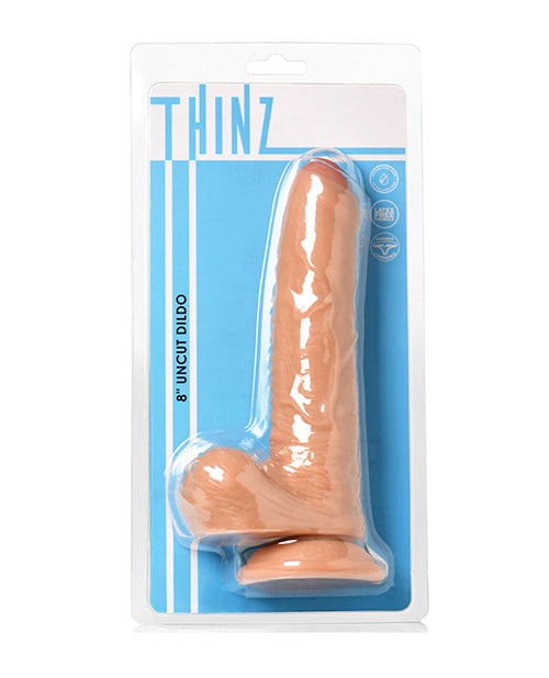 Curve Toys Thinz 8" Uncut Dildo W/balls - Light - LUST Depot