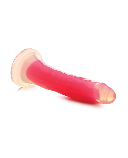 Curve Toys Lollicock 7" Glow In The Dark Silicone Dildo - Pink - LUST Depot