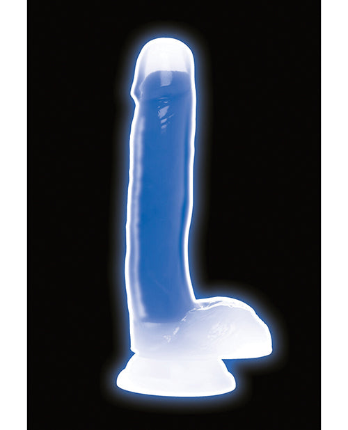 Curve Toys Lollicock 7" Glow In The Dark Silicone Dildo W/balls - Blue - LUST Depot