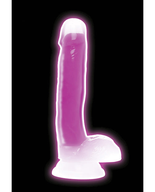 Curve Toys Lollicock 7" Glow In The Dark Silicone Dildo W/balls - Purple - LUST Depot