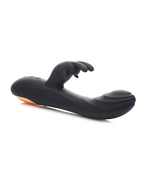 Curve Novelties Power Bunnies Cuddles 10x Silicone Rabbit Vibrator - Black - LUST Depot