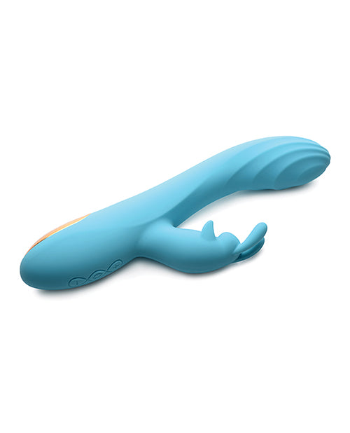 Curve Novelties Power Bunnies Snuggles 10x Silicone Rabbit Vibrator - Blue - LUST Depot