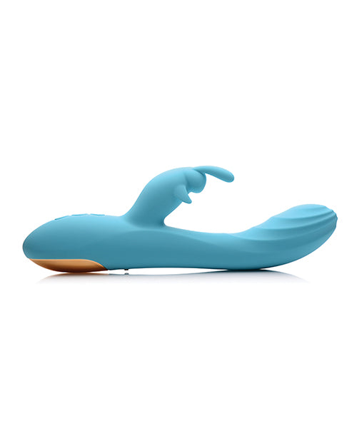 Curve Novelties Power Bunnies Snuggles 10x Silicone Rabbit Vibrator - Blue - LUST Depot