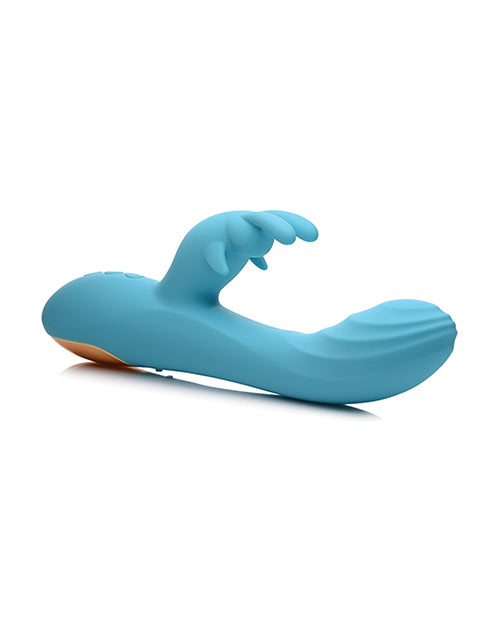 Curve Novelties Power Bunnies Snuggles 10x Silicone Rabbit Vibrator - Blue - LUST Depot