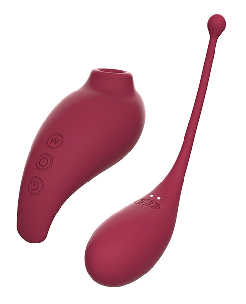 Adrien Lastic Inspiration Clitoral Suction Stimulator & Vibrating Egg - Red - LUST Depot