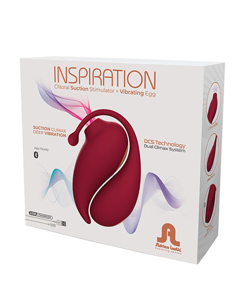 Adrien Lastic Inspiration Clitoral Suction Stimulator & Vibrating Egg - Red - LUST Depot