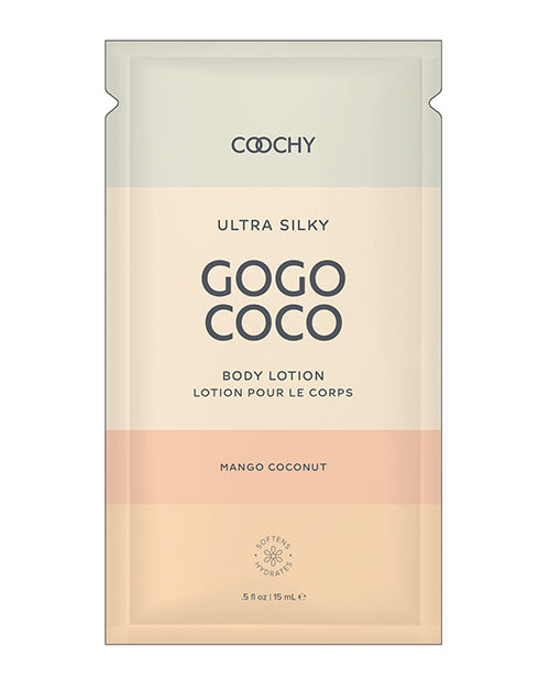 Coochy Ultra Silky Body Lotion Foil - .35 Oz Mango Coconut - LUST Depot