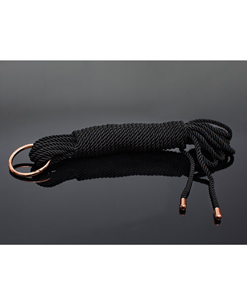 Pleasure Collection Silky Smooth Rope - Black-rose Gold - LUST Depot