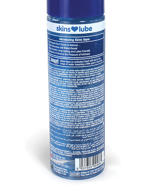 Skins Aqua Water Based Lubricant - 4.4 Oz - LUST Depot