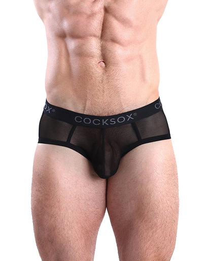 Cocksox Mesh Contour Pouch Sports Brief Black Shadow Xl - LUST Depot