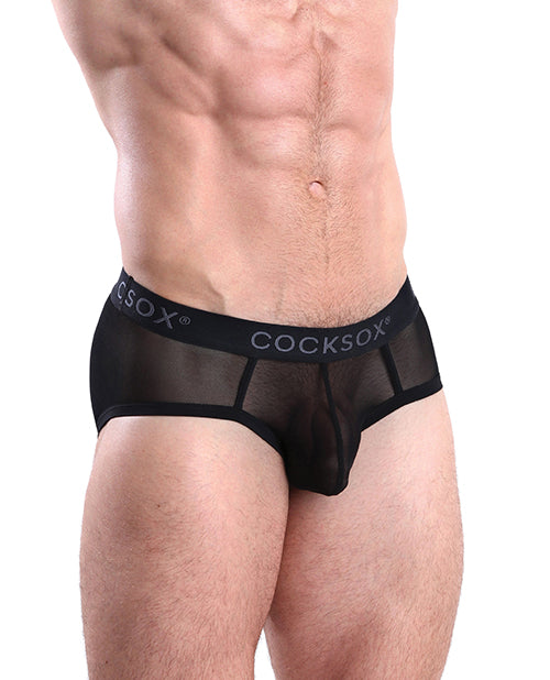 Cocksox Mesh Contour Pouch Sports Brief Black Shadow Xl - LUST Depot