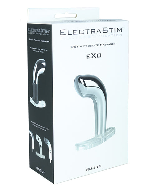 Electrastim Exo Rogue Prostate Massager - Silver - LUST Depot