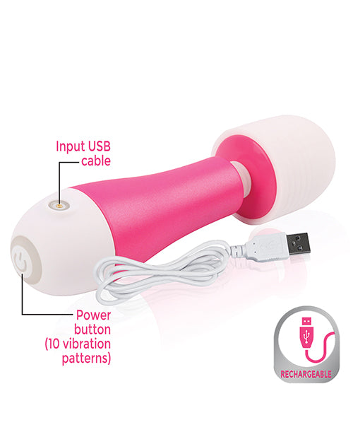 Fuzu Mini Rechargeable Travel Size Wand - Pink - LUST Depot