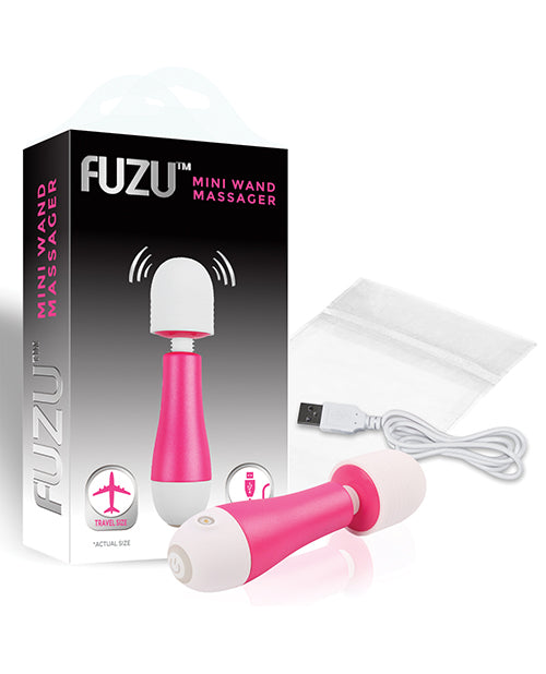 Fuzu Mini Rechargeable Travel Size Wand - Pink - LUST Depot