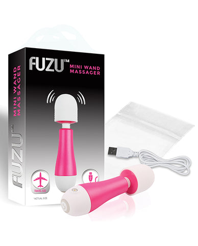 Fuzu Mini Rechargeable Travel Size Wand - Pink