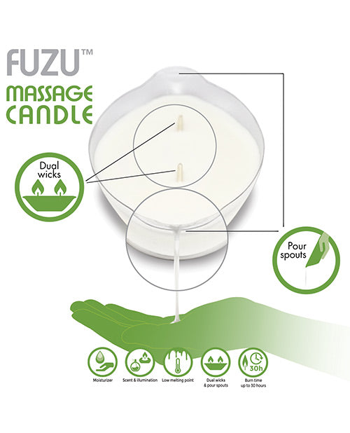 Fuzu Massage Candle - 4 Oz Coconut Passion - LUST Depot