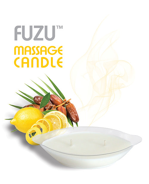 Fuzu Massage Candle - 4 Oz Fiji Dates & Lemon Peel - LUST Depot