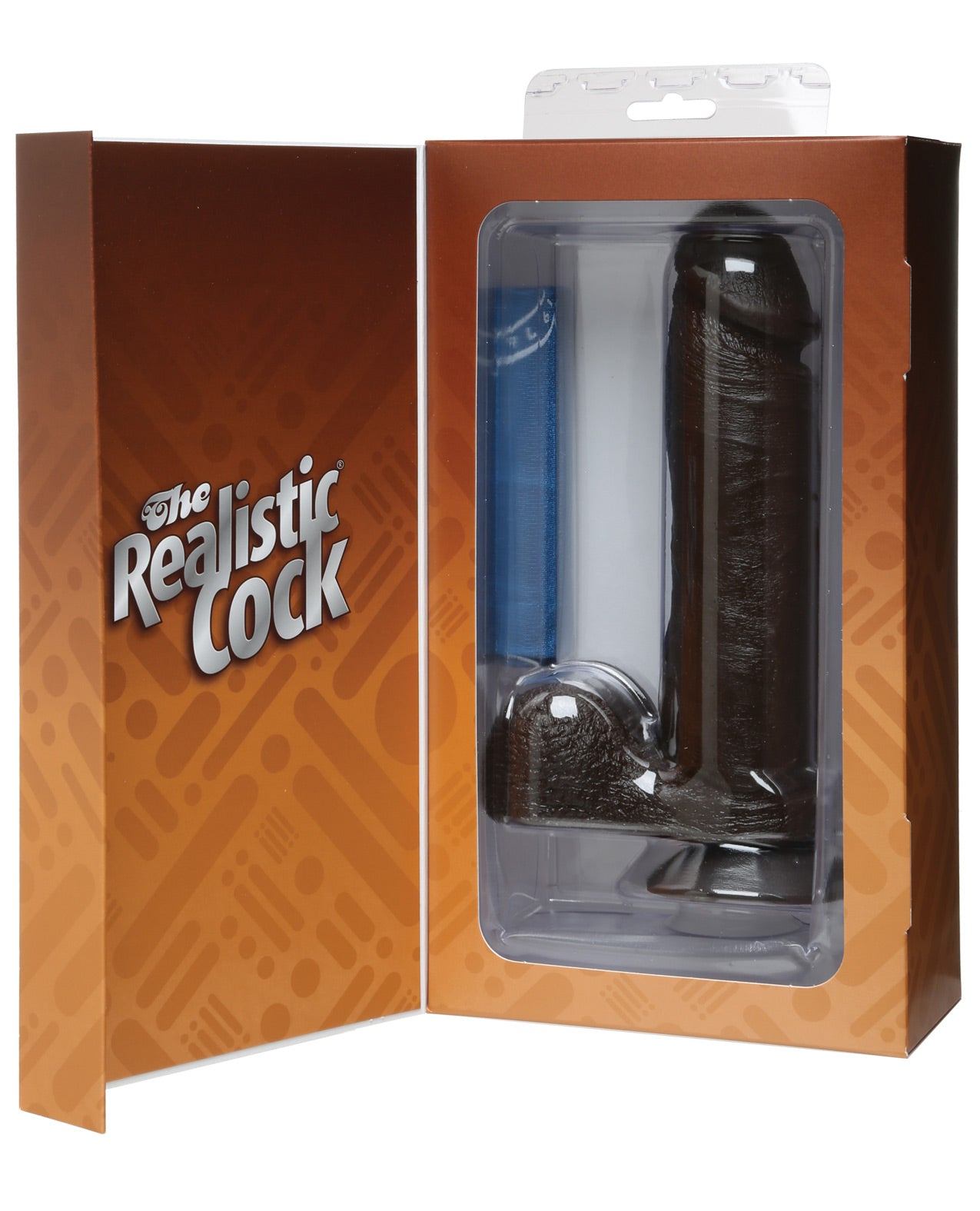 8" Realistic Cock W-balls - Black - LUST Depot