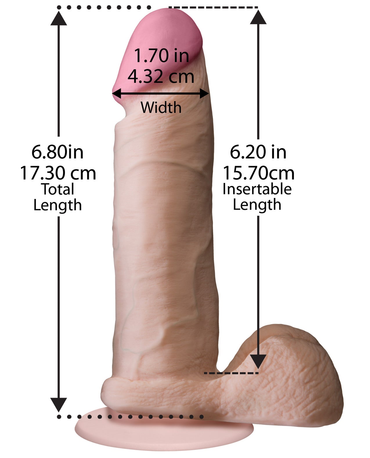 Realistic 6" Ultraskyn Cock W-balls - White - LUST Depot