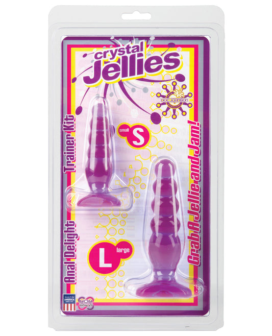 Crystal Jellies Anal Delight Trainer Kit - Purple - LUST Depot