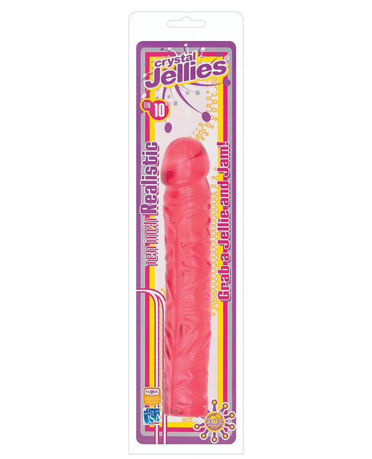 Crystal Jellies 10" Classic Dildo - Pink - LUST Depot