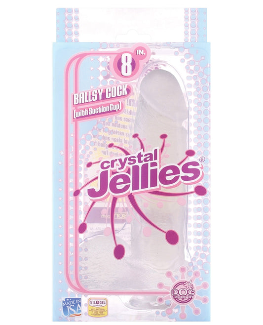 Crystal Jellies 8" Ballsy Cock - Clear - LUST Depot