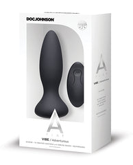 A Play Rechargeable Silicone Adventurous Anal Plug W-remote - Black