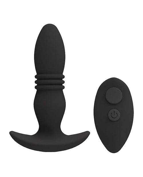 A Play Rise Rechargeable Silicone Anal Plug W-remote - Black - LUST Depot