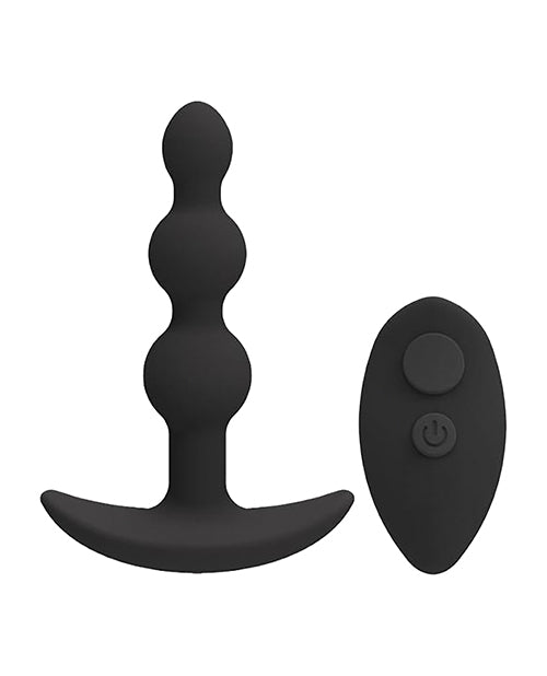 A Play Shaker Rechargeable Silicone Anal Plug W-remote - Black - LUST Depot