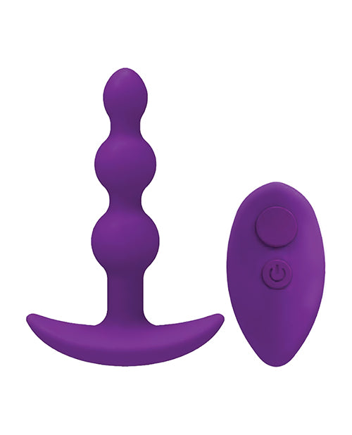 A Play Shaker Rechargeable Silicone Anal Plug W-remote - Purple - LUST Depot