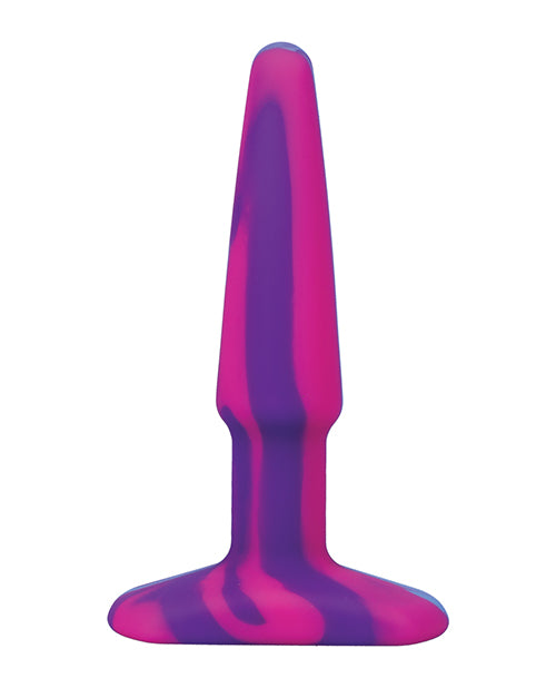 A Play 4" Groovy Silicone Anal Plug - Multicolor-pink - LUST Depot