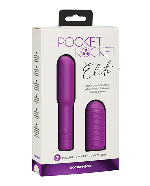 Pocket Rocket Elite Rechargeable W-removable Sleeve - Purple - LUST Depot