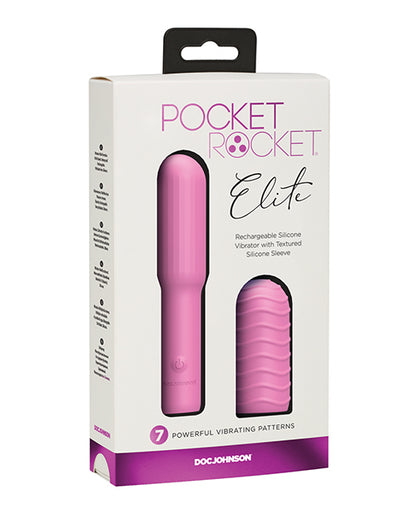 Pocket Rocket Elite Rechargeable W-removable Sleeve - Pink - LUST Depot