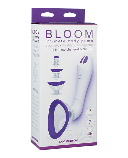 Bloom Intimate Body Automatic Vibrating Rechargeable Pump - Purple-white - LUST Depot