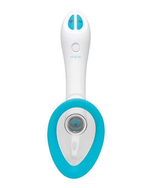 Bloom Intimate Body Automatic Vibrating Rechargeable Pump - Sky Blue-white - LUST Depot