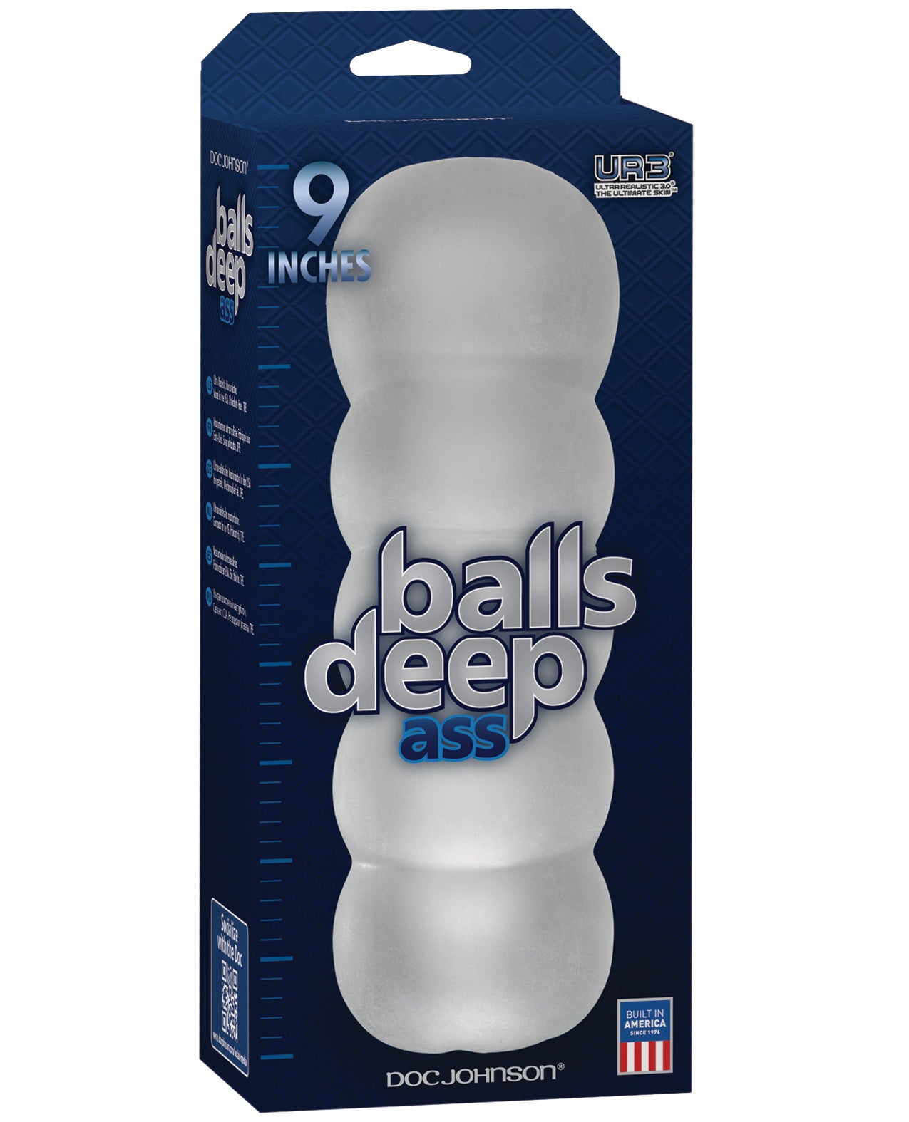 Balls Deep The Bad Ass 9" Stroker - Frost - LUST Depot