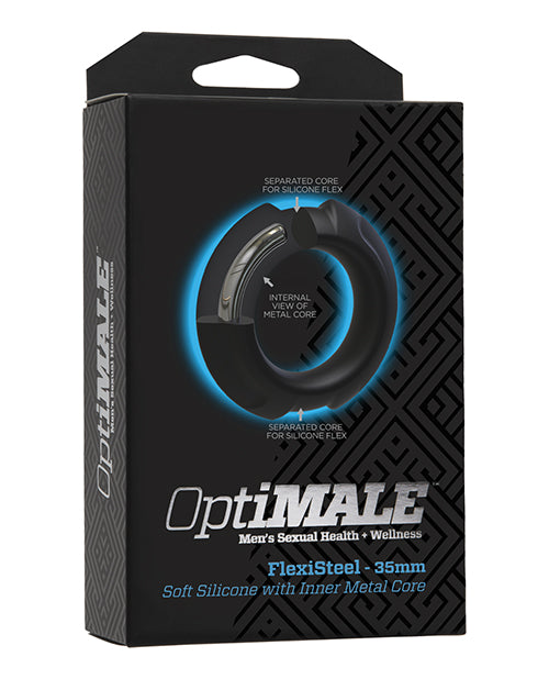 Optimale Flexisteel Cock Ring - 35mm Black - LUST Depot