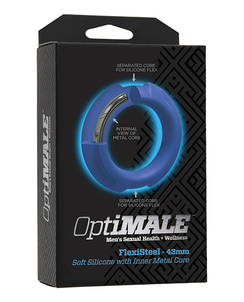 Optimale Flexisteel Cock Ring - 43mm Blue - LUST Depot