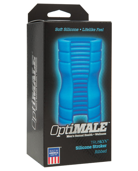 Optimale Truskyn Silicone Stroker Ribbed - Blue - LUST Depot