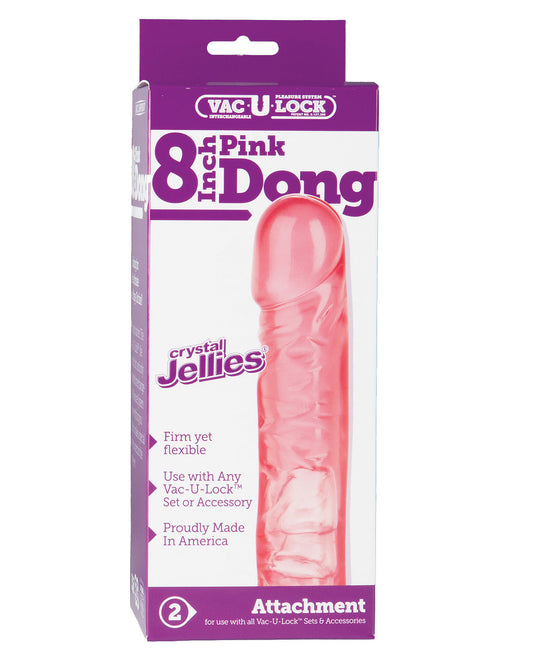 Vac-u-lock 8" Crystal Jellie Pink - LUST Depot