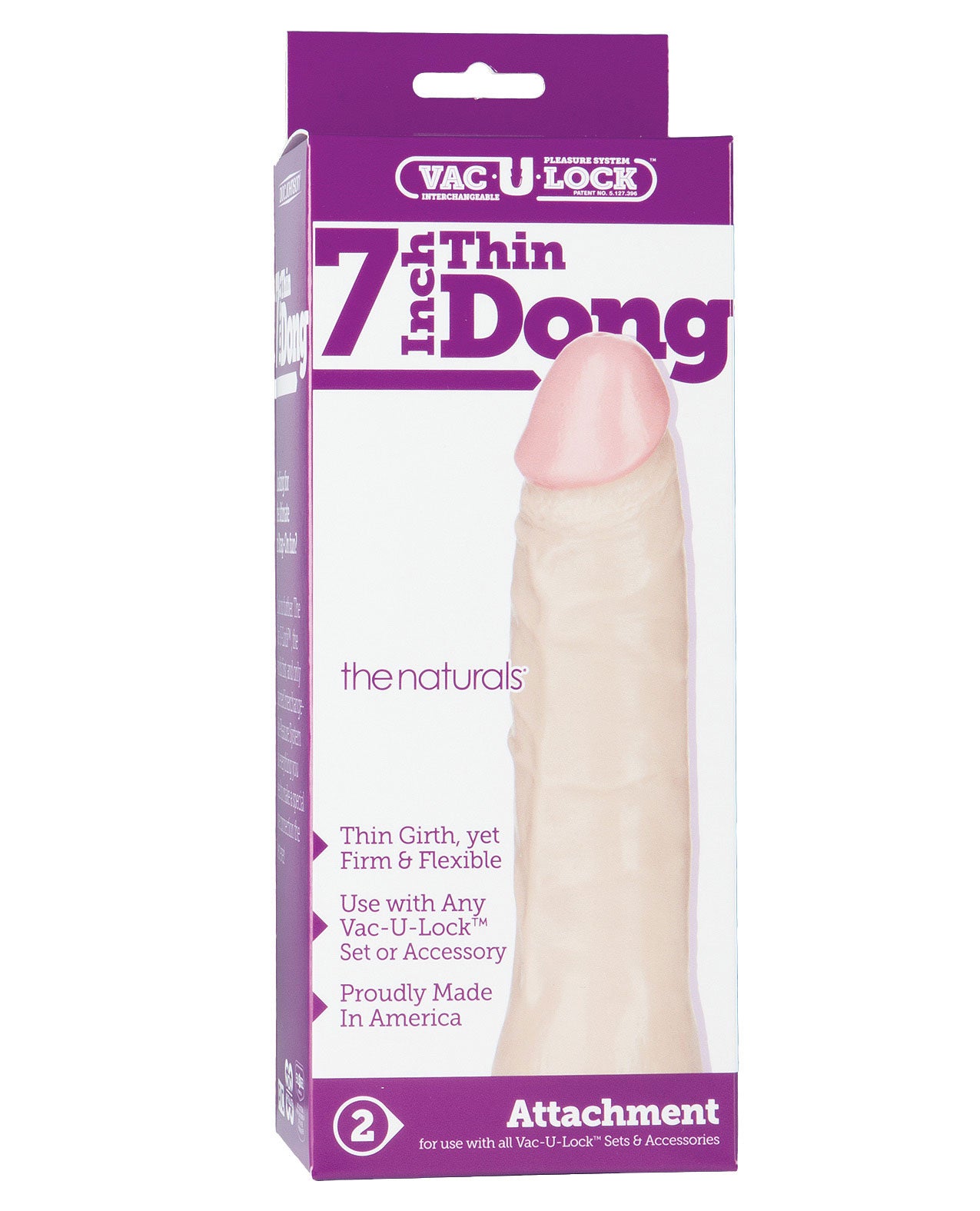 Vac-u-lock 7" Thin Dong - White - LUST Depot