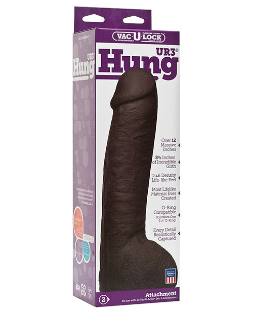 Vac-u-lock Ultraskyn 12" Hung - Chocolate - LUST Depot