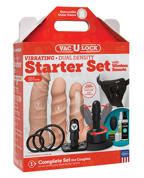 Vac-u-lock Dual Density Starter Set W-wireless Remote - Vanilla - LUST Depot