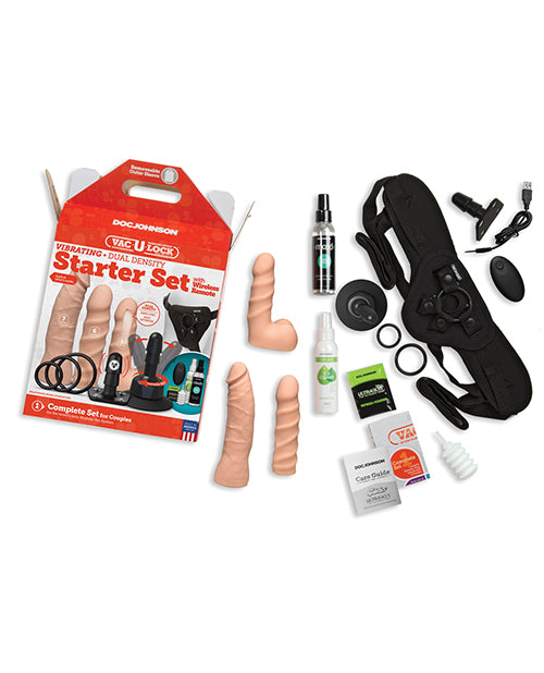 Vac-u-lock Dual Density Starter Set W-wireless Remote - Vanilla - LUST Depot